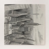 New York waterverf kunst Legpuzzel (Horizontaal)