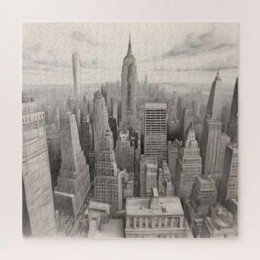 New York waterverf kunst Legpuzzel (Verticaal)