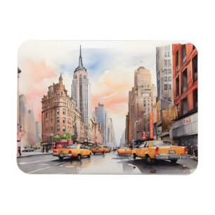 New York waterverf kunst Magneet