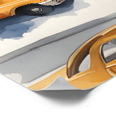 New York waterverf kunst Poster (Hoek)