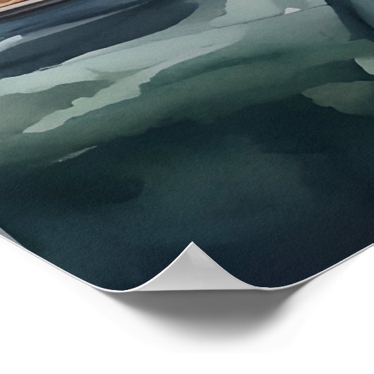 New York waterverf kunst Poster (Hoek)