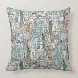 New York waterverf Kussen