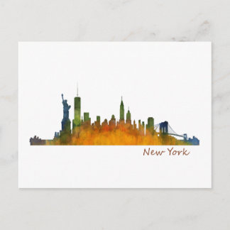New York waterverf Skyline Briefkaart