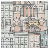 New York waterverf Stof (Close Up)