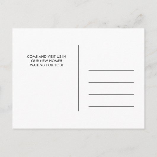 NEW YORK We hebben New address New Home verplaatst Briefkaart (Achterkant)