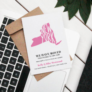 NEW YORK We hebben New address New Home verplaatst Briefkaart