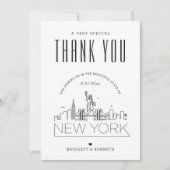New York Wedding | Bedankt + fotokaart Kaart (Voorkant)