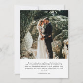New York Wedding | Bedankt + fotokaart Kaart (Achterkant)