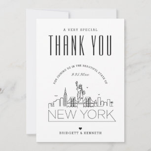 New York Wedding   Bedankt + fotokaart Kaart