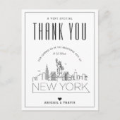 New York Wedding | Bedankt voor de komst! Briefkaa Briefkaart (Voorkant)