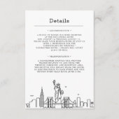 New York Wedding | Gegevens van gast Informatiekaartje (Voorkant)