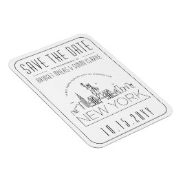 New York Wedding gestileerde Skyline sparen de Dat Magneet