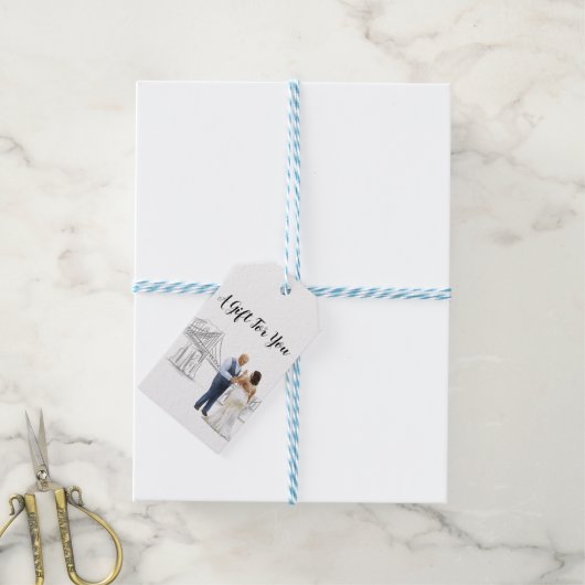 New York Wedding Gift Label Cadeaulabel (Met Touw)