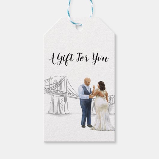 New York Wedding Gift Label Cadeaulabel (Voorkant)
