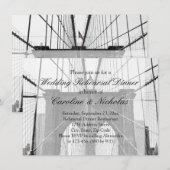 New York Wedding NYC Brooklyn Bridge Kaart (Voorkant / Achterkant)