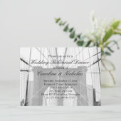 New York Wedding NYC Brooklyn Bridge Kaart (Staand voorkant)