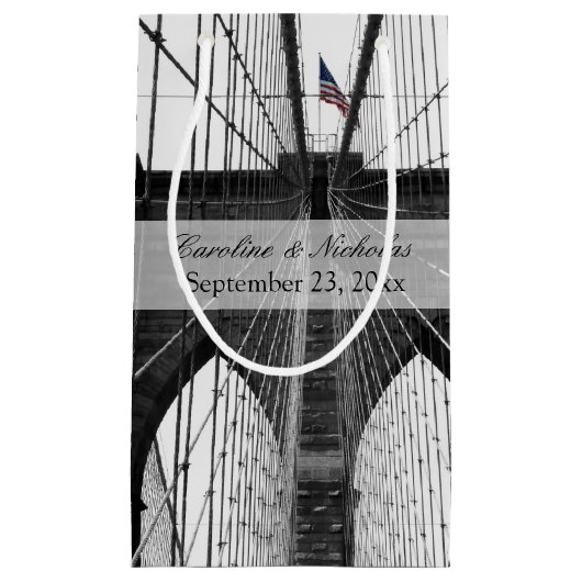 New York Wedding NYC Brooklyn Bridge Klein Cadeauzakje