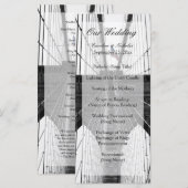 New York Wedding NYC Brooklyn Bridge Programmakaart (Voorkant / Achterkant)