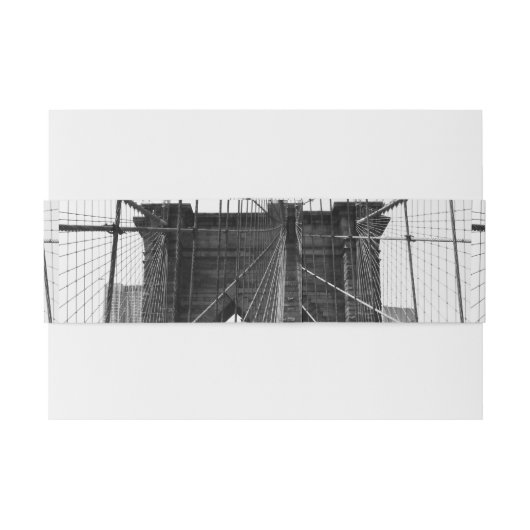 New York Wedding NYC Brooklyn Bridge Uitnodigingen Wikkel (Achterkant Voorbeeld)