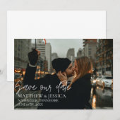 New York Wedding Photo Save the Date (Voorkant / Achterkant)