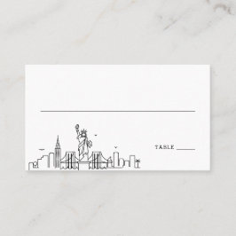 New York Wedding | Plaats kaarten voor en achter Plaatskaartje