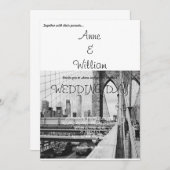 New York Wedding Uitnodiging (Voorkant / Achterkant)