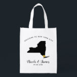 New York Wedding Welcome Bag, Gold Heart Boodschappentas<br><div class="desc">Vul deze welkomsttas met favoriete godies voor je gasten als ze in New York aankomen!</div>