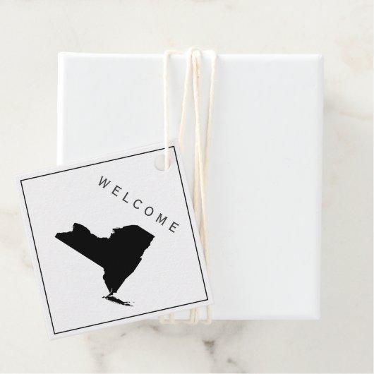 New York Welcome Bag Gift Label voor Wedding Weeke (In situ)
