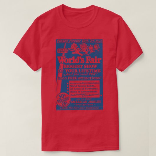 New York Wereldtentoonstelling 1940 T-shirt (Design voorkant)