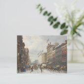 New York. Winter Scene in Broadway. Feestdagenkaart (Staand voorkant)