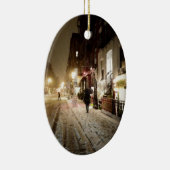 New York Winter - Sneeuw aan de benedenoostzijde Keramisch Ornament (Rechts)