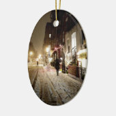 New York Winter - Sneeuw aan de benedenoostzijde Keramisch Ornament (Links)