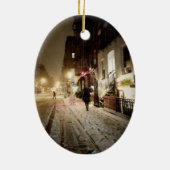 New York Winter - Sneeuw aan de benedenoostzijde Keramisch Ornament (Achterkant)