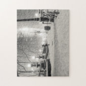 New York Winter - Snowy Night - Bryant Park Legpuzzel (Verticaal)