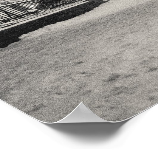 New York Winter - Snowy Night - Bryant Park Poster (Hoek)