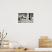 New York Winter - Snowy Night - Bryant Park Poster (Keuken)