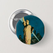 New York Wonder City of the World Ronde Button 5,7 Cm (Voorkant /achterkant)