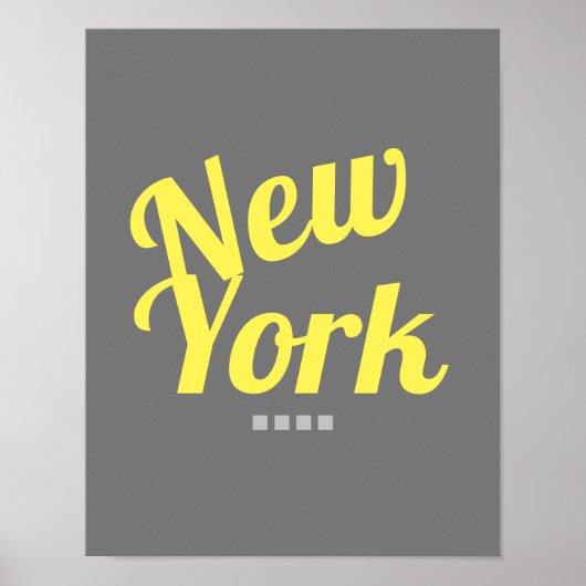 New York woord art typografie poster modern (Voorkant)