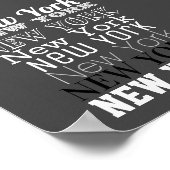 New York woord art typografie poster modern (Hoek)