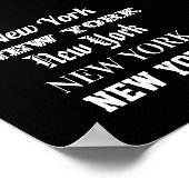 New York woord art typografie poster modern (Hoek)