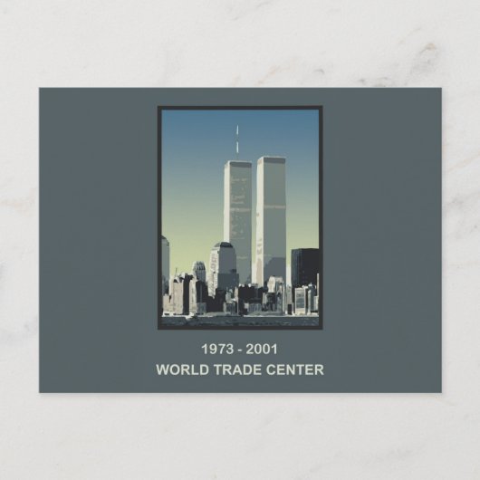 New York World Trade Center Briefkaart (Voorkant)