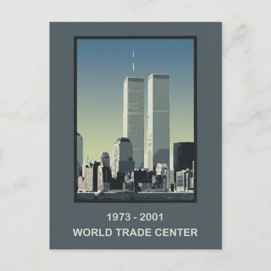 New York World Trade Center Briefkaart (Voorkant)