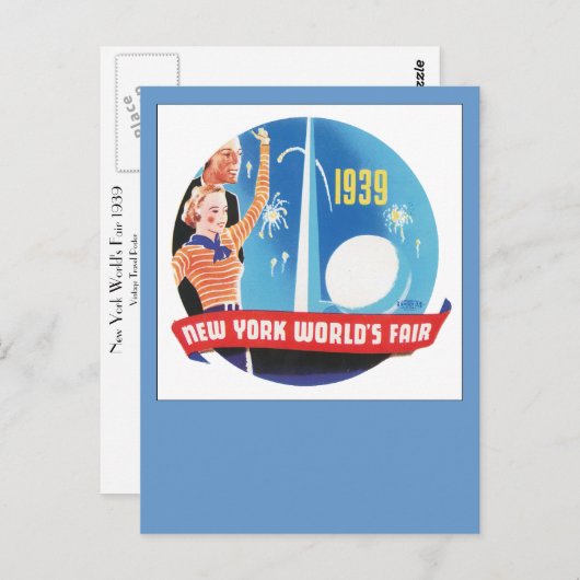 New York World's Fair 1939 Briefkaart (Voorkant / Achterkant)