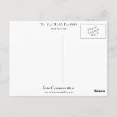 New York World's Fair 1939 Briefkaart (Achterkant)
