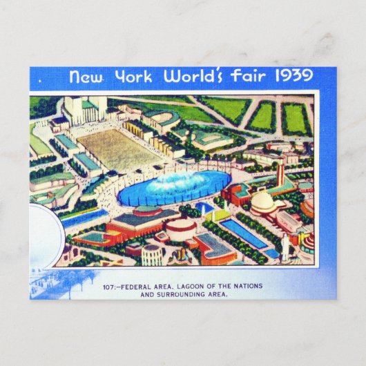 New York World's Fair 1939 Briefkaart (Voorkant)