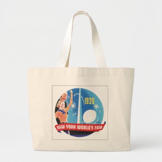 New York World's Fair 1939 Grote Tote Bag (Voorkant)