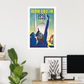 New York World's Fair 1939 Oude Reisposter Poster (Thuiskantoor)