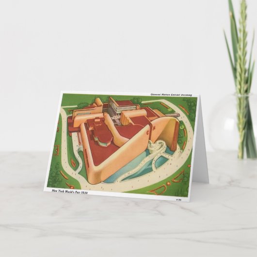 New York Worlds Fair 1939 Wenskaart Bedankkaart (Voorkant)