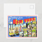 New York World's Fair Big Letters Briefkaart (Voorkant / Achterkant)