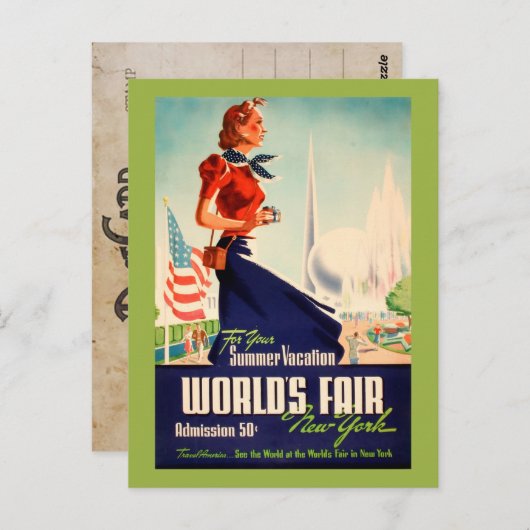 New York World's Fair Briefkaart (Voorkant / Achterkant)